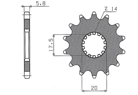 Zębatka Przednia Sunstar SUNF345-13