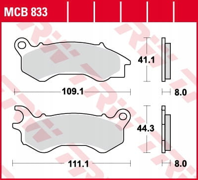 Klocki Hamulcowe TRW MCB833