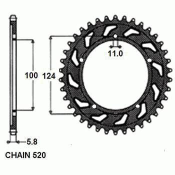 Zębatka Tylna Sunstar SUNR1-3437-39