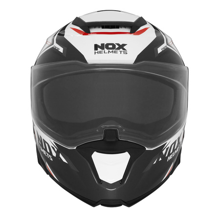 Kask Szczękowy Motocyklowy NOX FLIP-UP N967 SYNCHRO WHITE RED