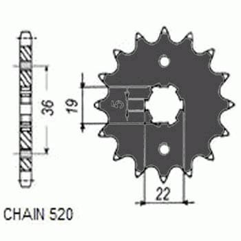 Zębatka Przednia Sunstar SUNF338-14