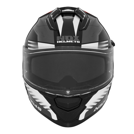 Kask Integralny Motocyklowy NOX N304 CARVER BLACK RED WHITE