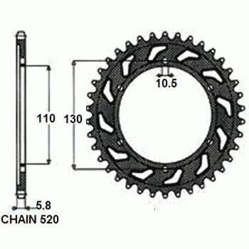 Zębatka Tylna Sunstar SUNR1-3471-40