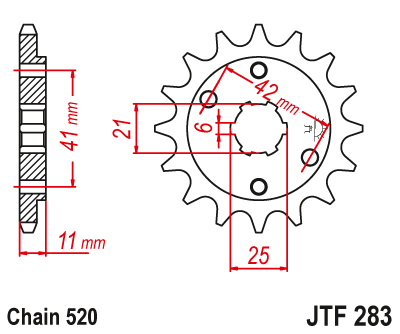 Zębatka Przednia JT JTF283.15