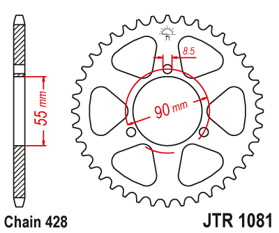 Zębatka Tylna JT JTR1081.46
