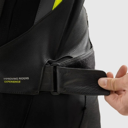 Kurtka Skórzana Motocyklowa REBELHORN VELOCE BLACK GREY YELL