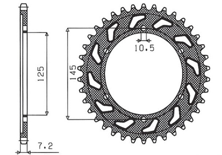 Zębatka Tylna Sunstar SUNR1-4544-44