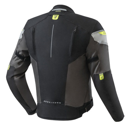 Kurtka Tekstylna Motocyklowa REBELHORN SPARK czarny szary fluo