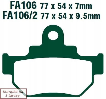 Klocki Hamulcowe EBC FA106TT