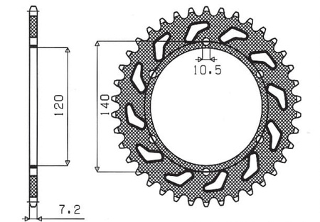 Zębatka Tylna Sunstar SUNR1-4529-39