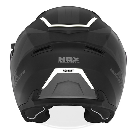 Kask Otwarty Motocyklowy NOX N130 KLINT BLACK GREY WHITE MATT