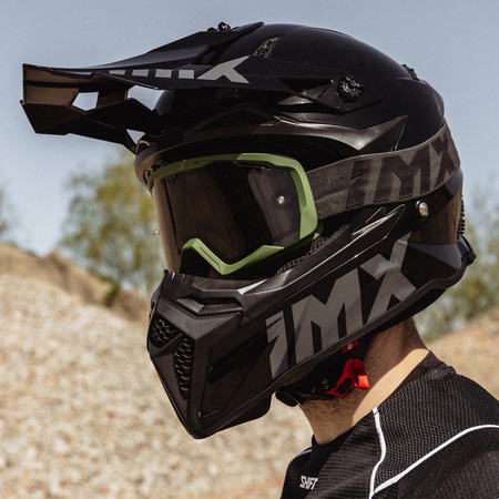 GOGLE IMX ENDURANCE FLIP GOG GREEN/BLACK (SZYBA DARK SMOKE + CLEAR)