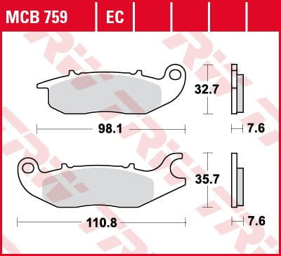 Klocki Hamulcowe TRW MCB759