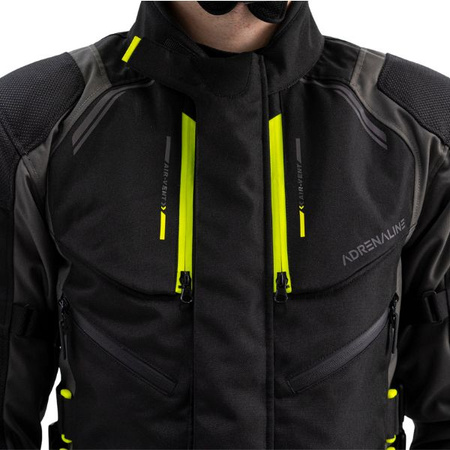Kurtka Męska Tekstylna ADRENALINE BERGEN GREY FLUO