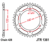 Zębatka Tylna JT JTR1361.50