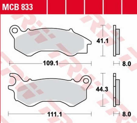 Klocki Hamulcowe TRW MCB833SRM