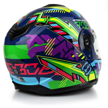 Kask Szczękowy LS2 FF908 STROBE II SVENT BLUE GREEN