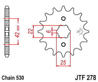 Zębatka Przednia JT JTF278.14