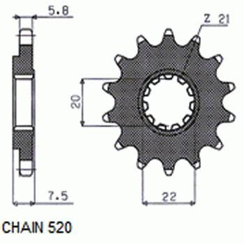 Zębatka Przednia Sunstar SUNF312-13