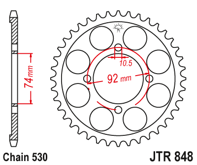 Zębatka Tylna JT JTR848.37