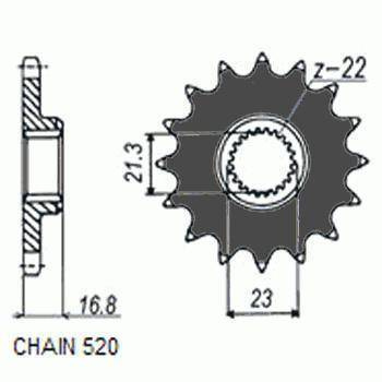 Zębatka Przednia Sunstar SUNF370-15