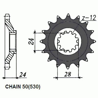 Zębatka Przednia Sunstar SUNF525-18