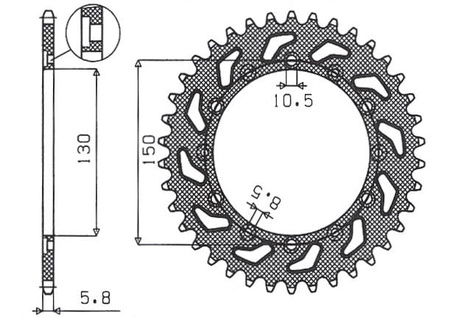 Zębatka Tylna Sunstar SUNR1-3612-48