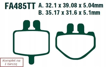 Klocki Hamulcowe EBC FA485TT