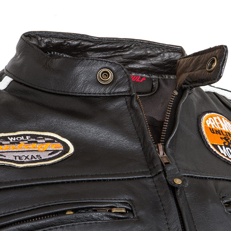 Męska Kurtka Motocyklowa Wolf Retro