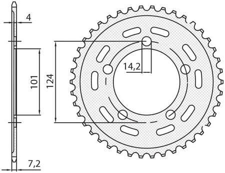 Zębatka Tylna Sunstar SUNR1-4442-42