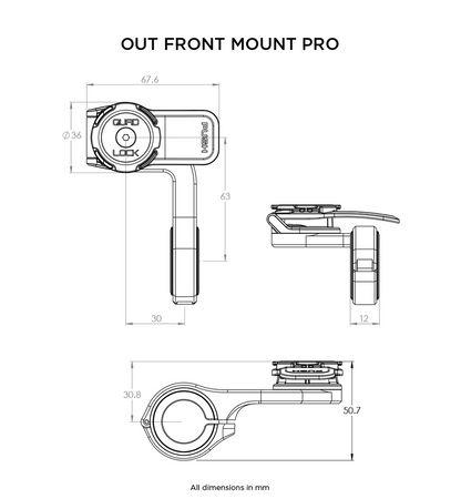 QUAD LOCK PODSTAWA NA MOSTEK ROWEROWY OUT FRONT PRO