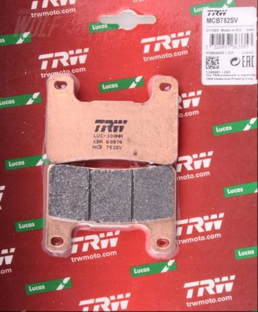 Klocki Hamulcowe TRW MCB752SV
