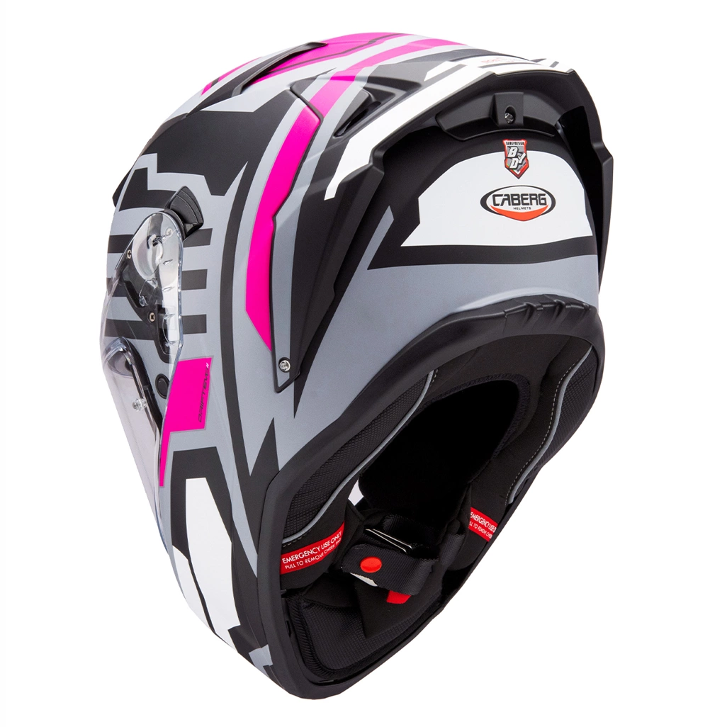 Kask integralny motocyklowy CABERG DRIFT EVO II HORIZON Szaro-czarno-różowy