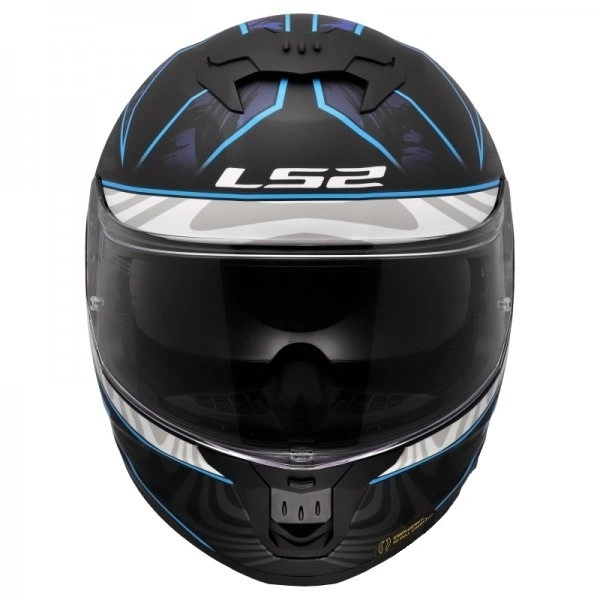 Kask Motocyklowy Integralny LS2 FF808 STREAM II GALDAM Czarny Niebieski