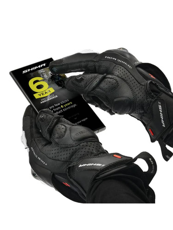 Rękawice Motocyklowe SHIMA XRS-3 czarny biały