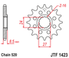 Zębatka Przednia JT JTF1423.16