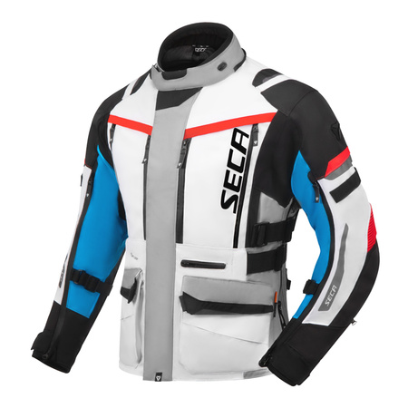 Tekstylna Kurtka Motocyklowa SECA ARRAKIS III LADY GREY BLUE RED
