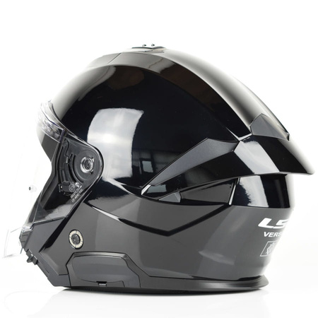Kask Motocyklowy Otwarty LS2 OF618 VERSO II SOLID BLACK GLOSS