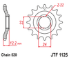 Zębatka Przednia JT JTF1125.17