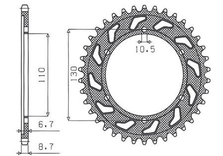 Zębatka Tylna Sunstar SUNR1-5480-39
