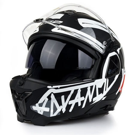 Kask Szczękowy LS2 FF910 Advant II Tape Black czarny
