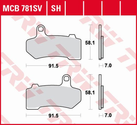Klocki Hamulcowe TRW MCB781SH