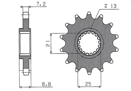 Zębatka Przednia Sunstar SUNF428-16