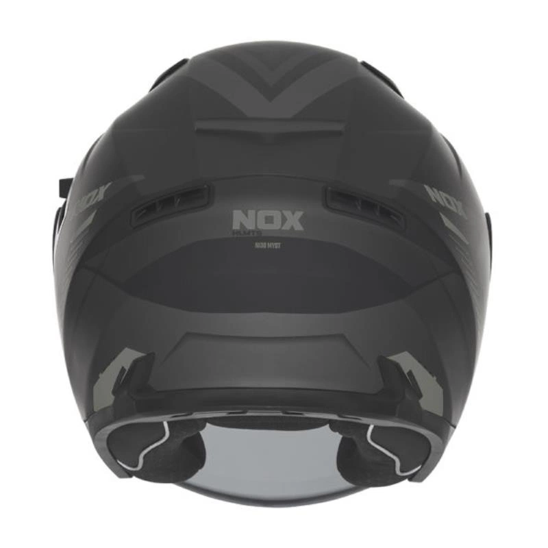 Kask otwarty motocyklowy NOX N130 MYST Czarno-srebrny mat