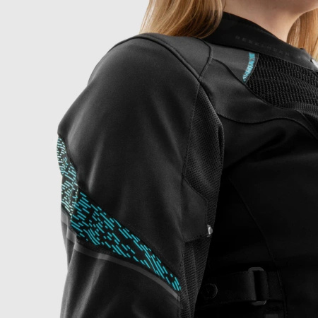 Kurtka Damska Motocyklowa REBELHORN JAX LADY BLACK/BLUE