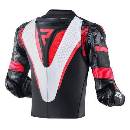 Kurtka Motocyklowa Rebelhorn Rebel Black Fluo Red white