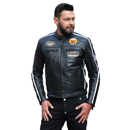 Męska Kurtka Motocyklowa Wolf Retro