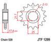 Zębatka Przednia JT JTF1299.14