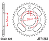 Zębatka Tylna JT JTR263.45