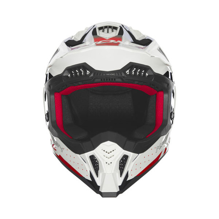 Kask Off-roadowy Motocyklowy NOX N634 GRADIANT WHITE RED BLACK